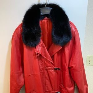 Women’s Red Leather Jacket